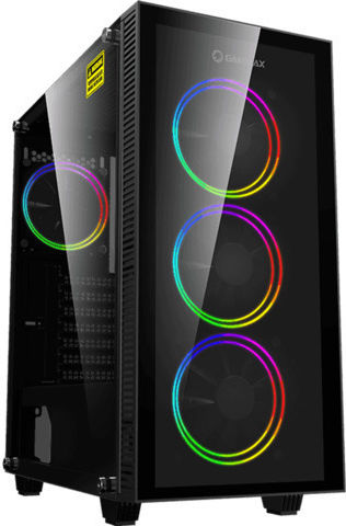 GameMax Draco XD Gaming Midi Tower Κουτί Υπολογιστή με Πλαϊνό Παράθυρο και RGB Φωτισμό Μαύρο