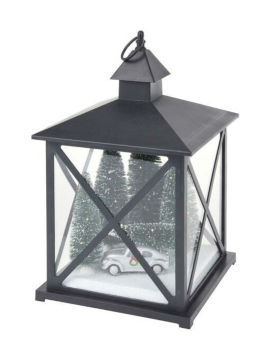 Lampion De Crăciun Negru Cerb Cu Baterie Cerb 38x23cm