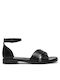 Women's Flat Sandals in Black Color
