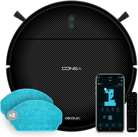 Cecotec Conga 999 Map X-Treme Robot Vacuum Cleaner with Smart Navigation & 2000Pa Suction Power Black