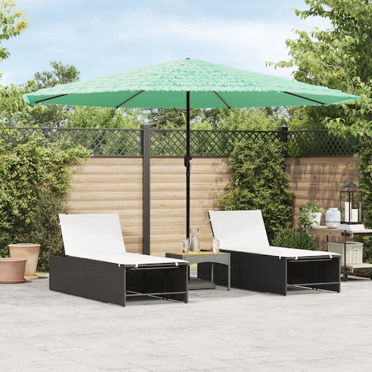 Runder Metall-Garten- und Terrassen-Sonnenschirm Grüne F2.48xY2.48m