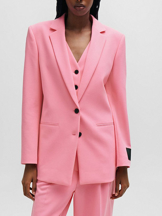 Hugo Boss Women's Waisted Blazer Pink