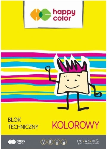 Happy Color Χαρτί Εκτύπωσης A3 170gr/m² 10 φύλλα Πολύχρωμο