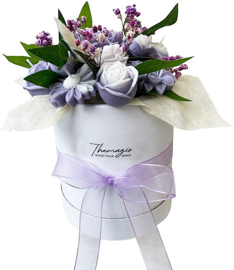 Buchet de Flori Artificiale Mov în Cutie Themagio Buchet de Flori Artificiale Mov în Cutie Themagio