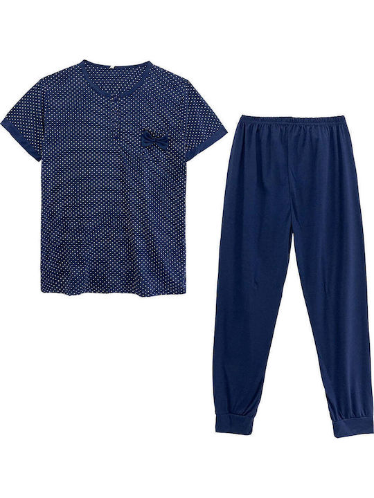 Women's Pyjama Set Summer Short Sleeve Long Pan...