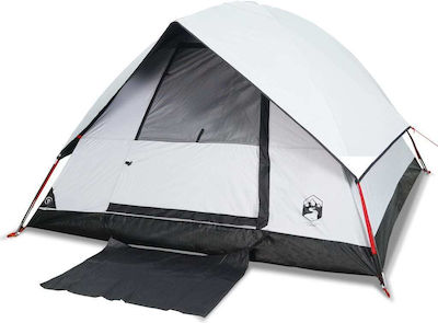 vidaXL Cort Camping Igloo Albă pentru 2 Persoane 215x150x127cm