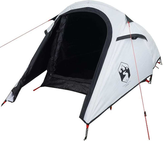 vidaXL Campingzelt Tunnel Weiß für 3 Personen 230x110x125cm
