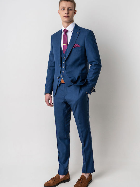 Fragosto Men's Suit Blue