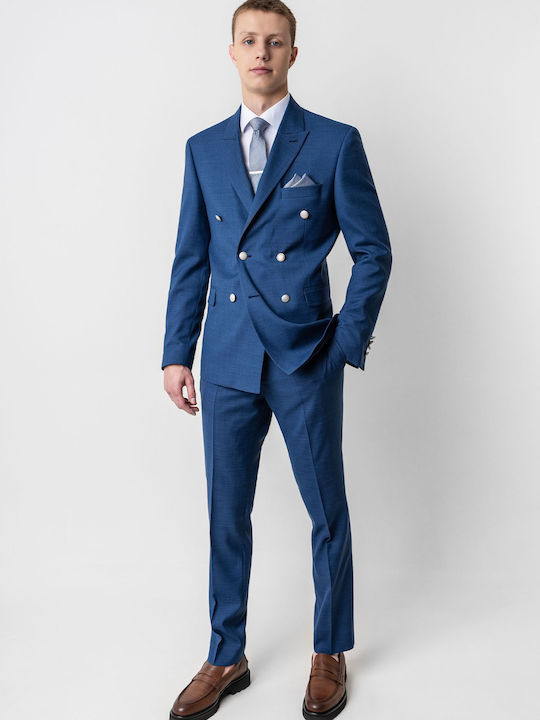 Guy Laroche Ανδρικό Γαμπριάτικο Κοστούμι Blue