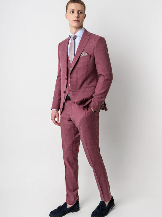 Fragosto Men's Suit Bordo