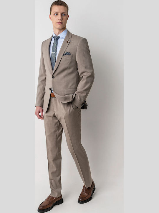 Fragosto Men's Suit Light Sand