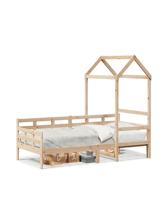Παιδικό Κρεβάτι - Καναπές Μονό με Αποθηκευτικό Χώρο Μπεζ για Στρώμα 90x190cm