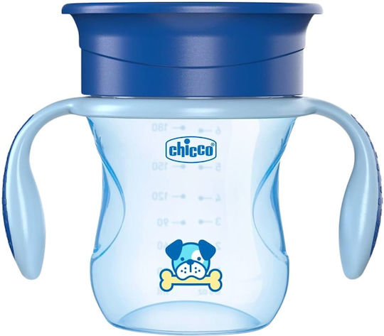 Chicco Baby Cup Perfect made of Plastic Blue Doggy 200ml for 12m+m+
