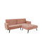 Living Room Furniture Set 2 seater & Stool Pink