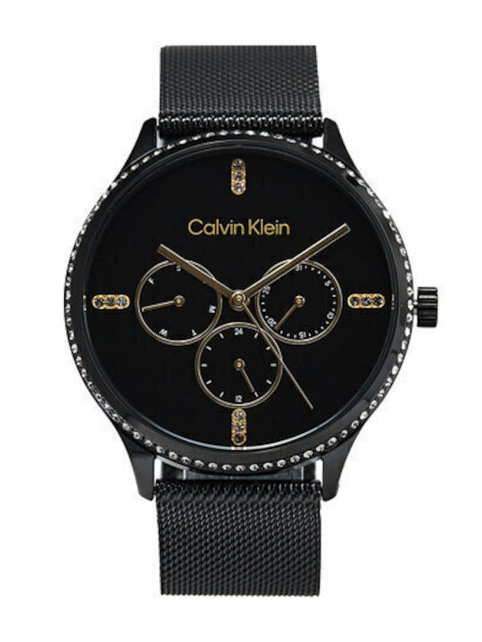 Calvin Klein Γυναικείο Ρολόι 38mm Μπαταρίας με Μαύρο Μεταλλικό Μπρασελέ