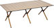 Keskor Τραπέζι Μεταλλικό για Camping Πτυσσόμενο 118x58x42cm Καφέ
