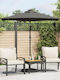 Round Metal Grey Parasol Φ2.12xH2.12m