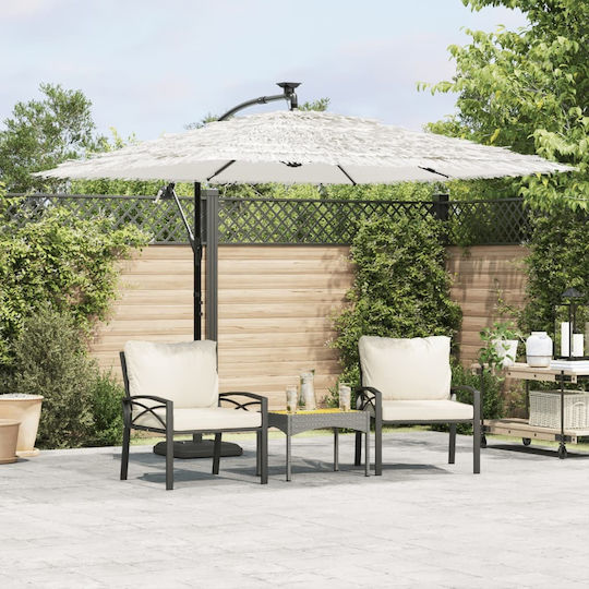 Umbrelă Suspendată Pătrată Metalică Albă 2.35x2.35xÎnălțime 2.35m