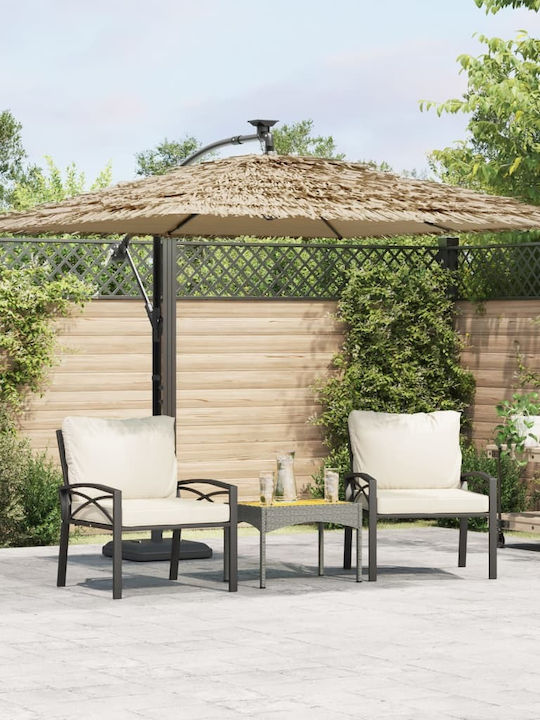 Hanging Circular Metal Brown Parasol F2.38xH2.38m