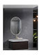 Sparke Oval Oglindă de Baie Lumini LED Atingere 50x80cm Negru