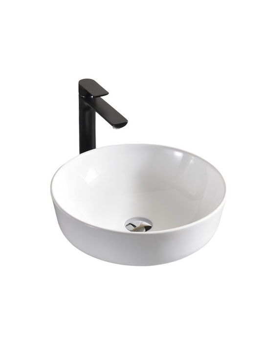 Inter Ceramic Επικαθήμενος Νιπτήρας Πορσελάνης 41.5x41.5x13.5cm Λευκός