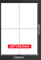 eBest Αυτοκόλλητες Ετικέτες Α4 Ορθογώνιες 105x148.5mm