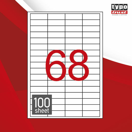 Typotrust 6800 Etichete autoadezive A4 Dreptunghiulare 48.5x16.9mm