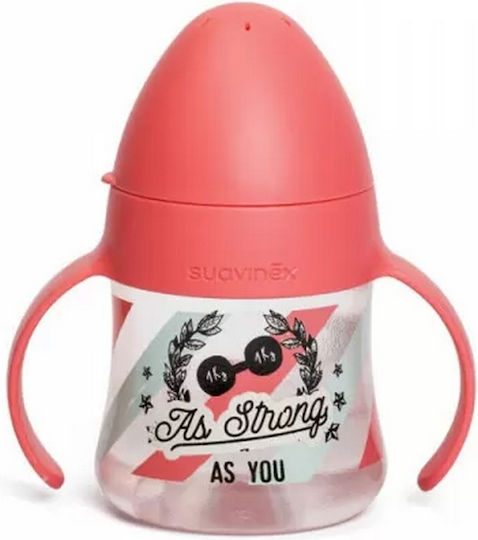 Suavinex First Educational Sippy Cup Plastic with Handles Red for 4m+m+ 150ml