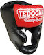 Adult Full Face Boxing Headgear Synthetic Leather Red