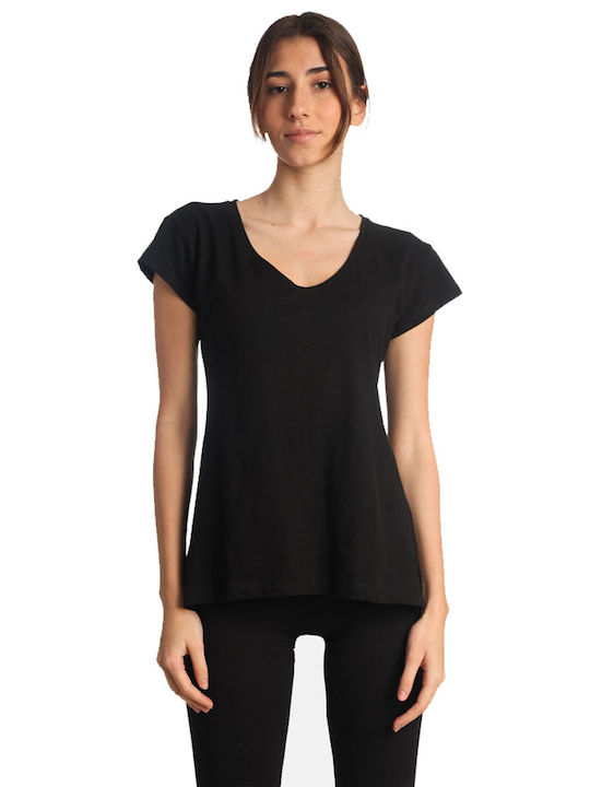 Paco & Co Women's T-shirt with V Neck Black