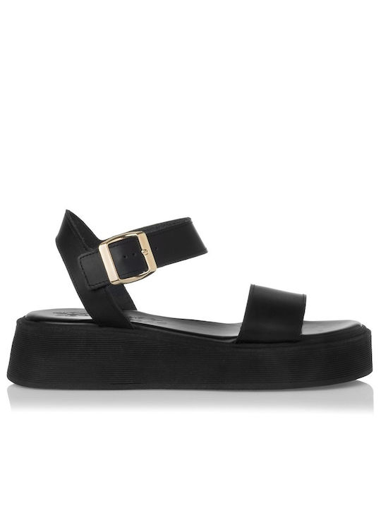 Sante Damen Flache Sandalen Flatforms in Schwarz Farbe