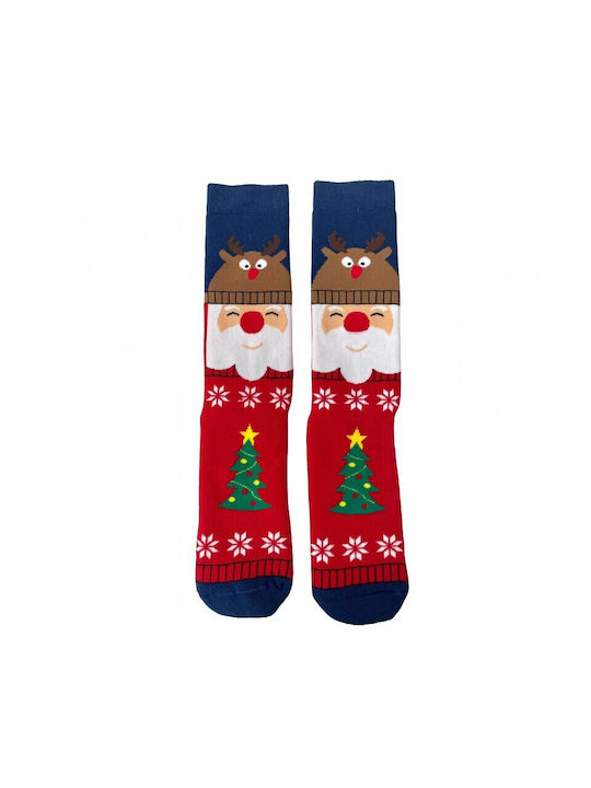 D116 Women's Christmas Socks Red - Blue