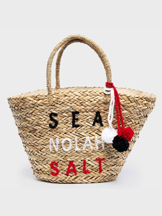 Nolah Salt Straw Beach Bag Beige