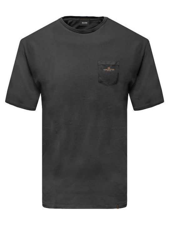 Double Ανδρικό T-shirt Κοντομάνικο Μαύρο