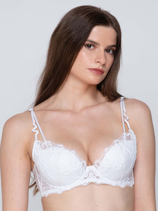 Luna Daisy Balconette White Sutien cu căptușeală ușoară