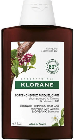 Klorane Quinine & Organic Edelweiss Shampoos against Hair Loss for Fragile, Αντι-Θραύση Hair 400ml