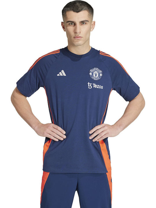 Manchester United adidas シャツ 青 adidas Manchester United 24/25 UBP T-Shirt - Blue - Mens