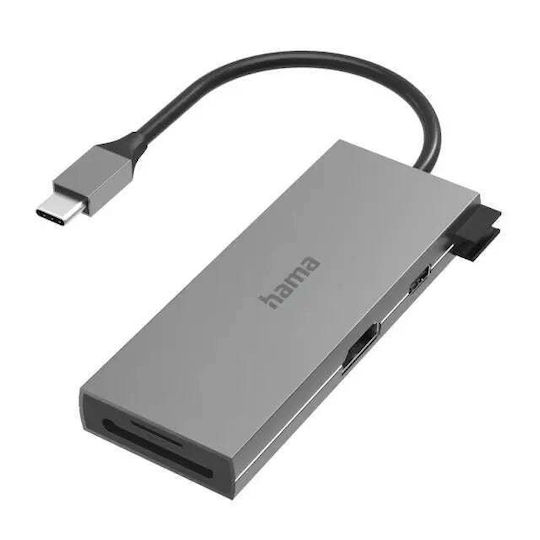 HAMA USB-C Docking Station mit HDMI 4K PD Gray (00200110)