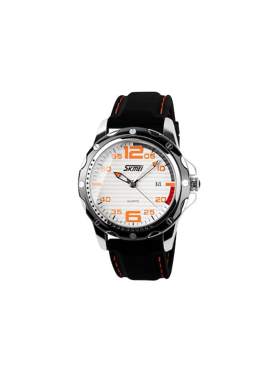 Skmei Watch Battery with Rubber Strap White/Orange