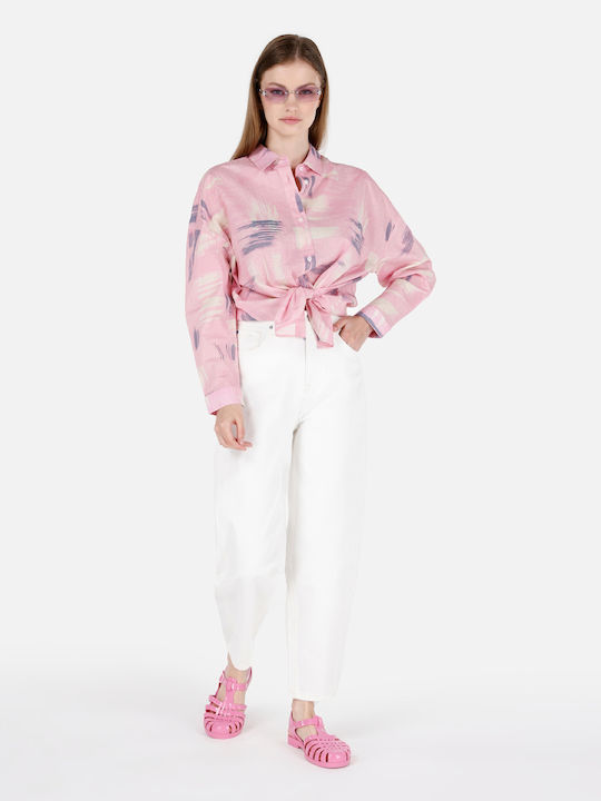 Dama Tesatura Pantaloni White