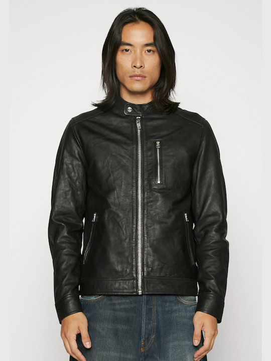 Schott Lcmickael Men's Leather Jacket Black