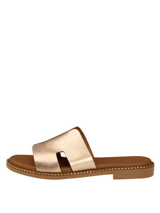 Zizel Women's Flat Sandals in Gold Color