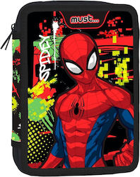 Spiderman Pencil Case Full with 2 Compartments Black
