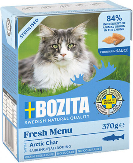 Bozita Wet Food for Adult Cats in Cans with Fish Grain-Free & Gluten-Free 370gr