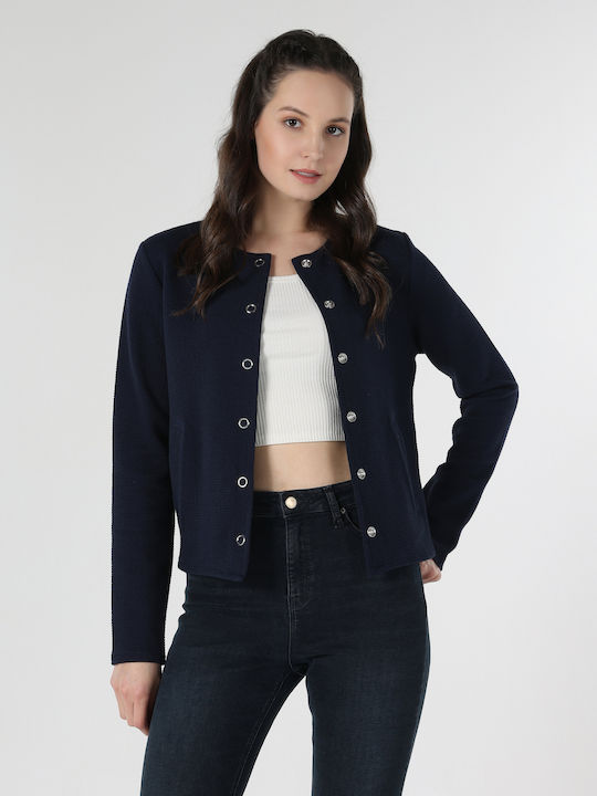 Γυναικεία Πλεκτή Ζακέτα Navy Blue
