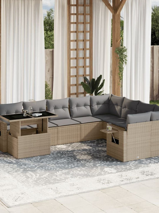 Set Camera De Zi Pentru Exterior 10 Piese Bej C...