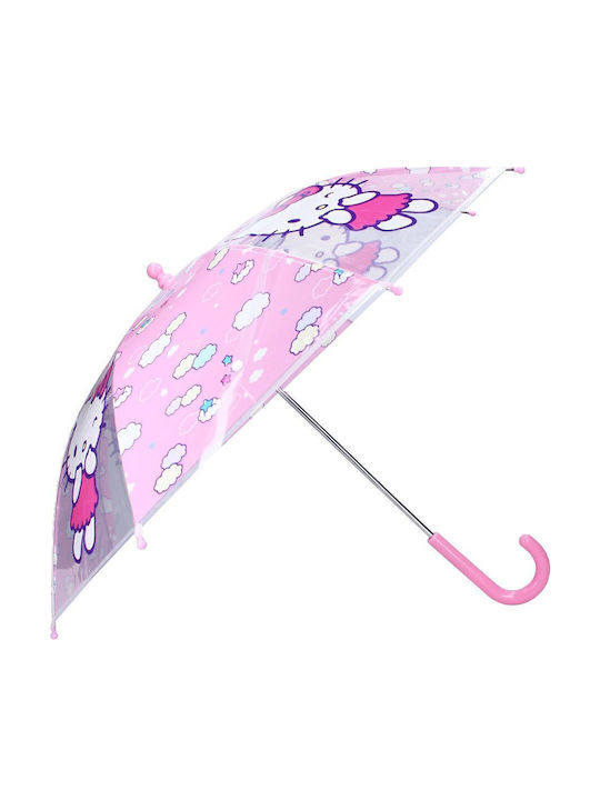 Vadobag Kinderregenschirm Gebogener Handgriff Rosa 71cm