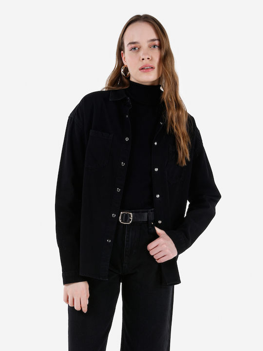 Mânecă lungă Femei Cămașă Black
