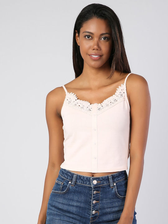 Colin's Top de Damă Crop cu Bretele Blue