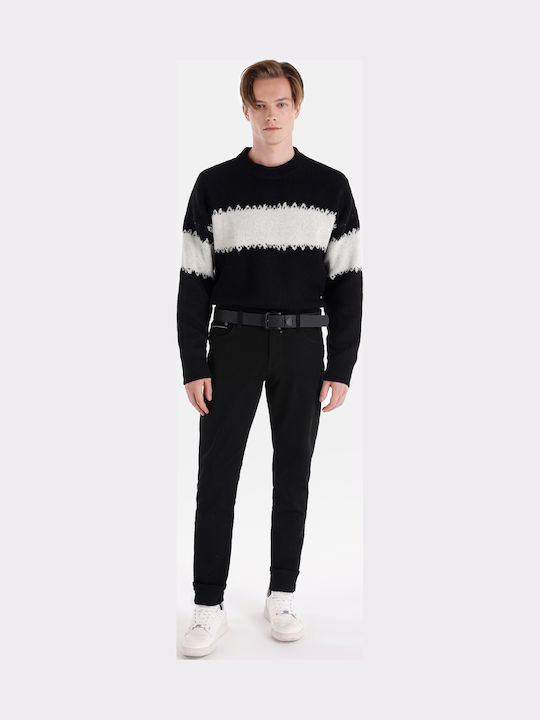 Ανδρικό Παντελόνι Τζιν με Slim Narrow Εφαρμογή Black